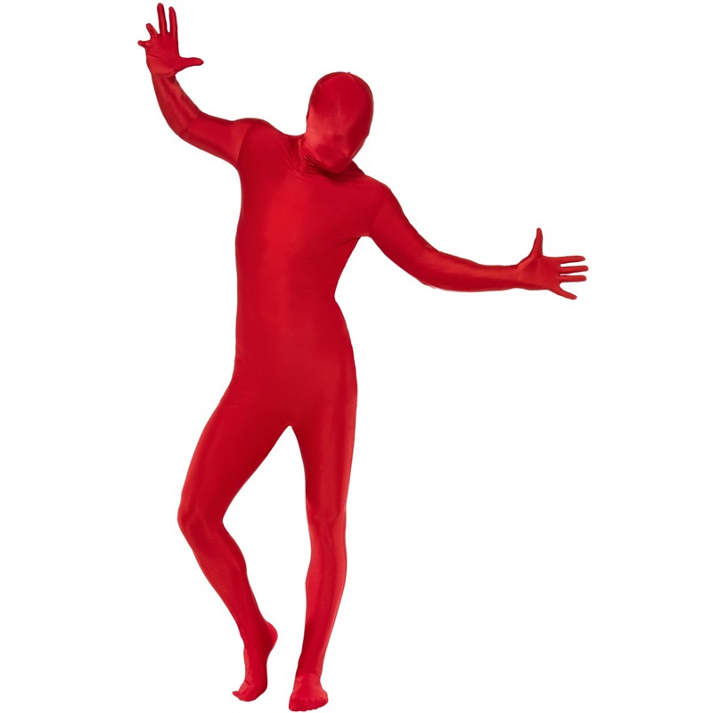 Second Skin Suit Adult Costume (Red) Medium