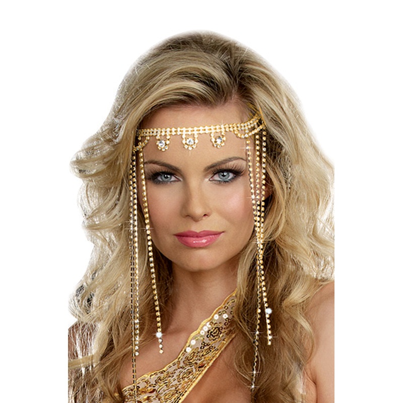 Shimmer Rhinestone Headpiece Black