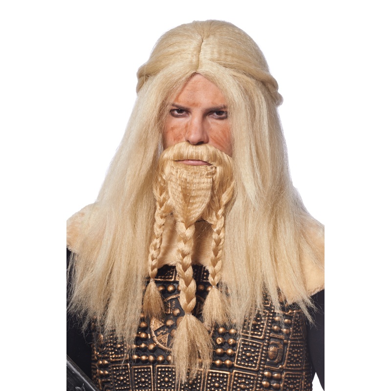 Viking Wig and Beard (Blonde) Standard