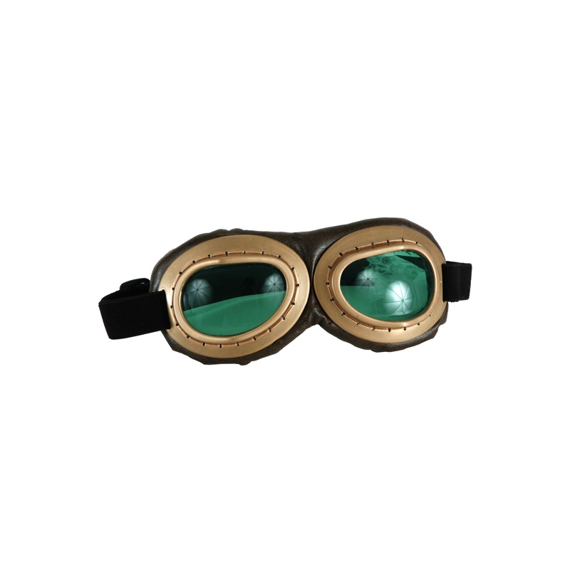 Aviator Goggles Accessory (Gold/Brown/Green) Standard