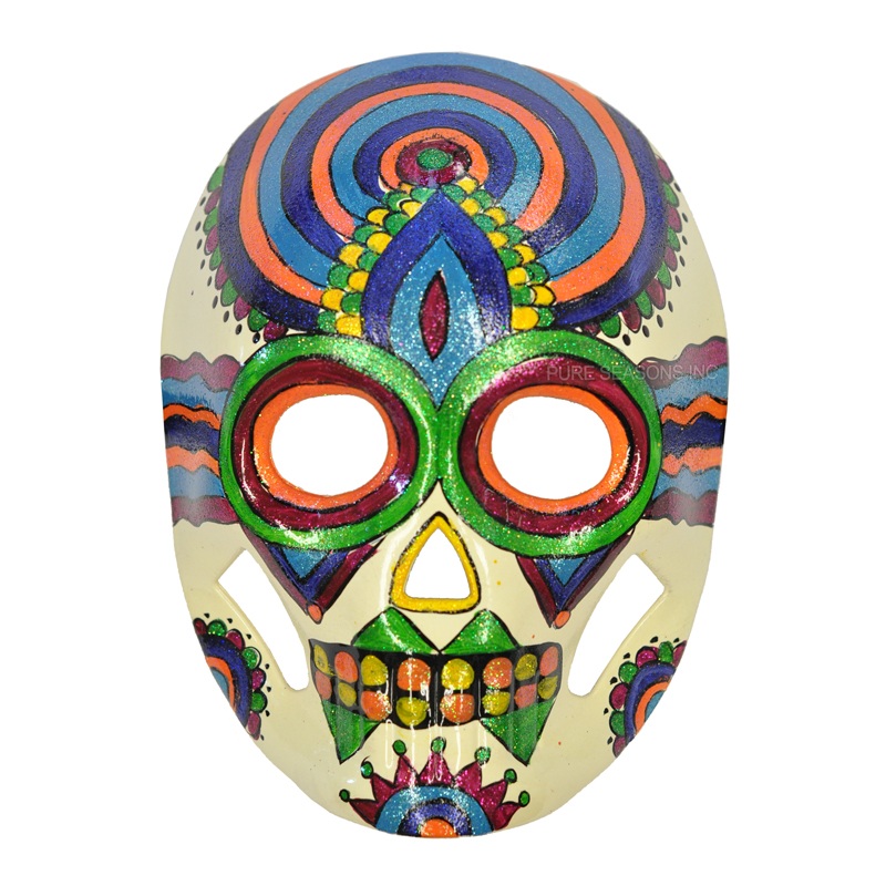 Calavera Masquerade Mask (Rainbow) Standard