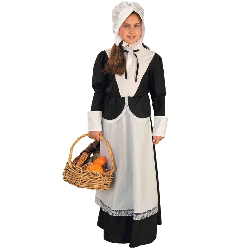 Colonial Pilgrim Girl Child Costume Small
