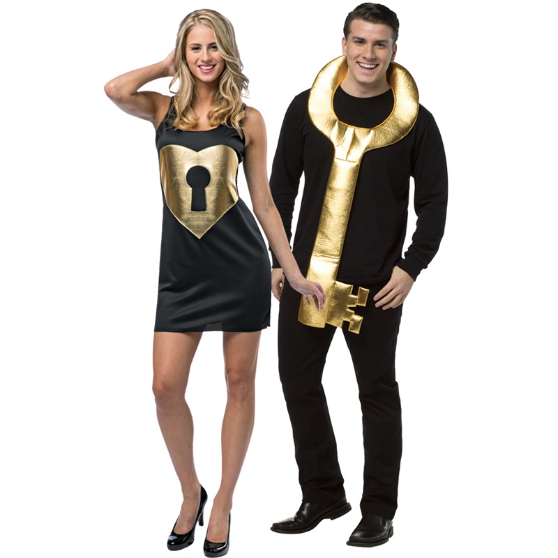 Key To My Heart Couples Adult Costume Set One Size Fits Most