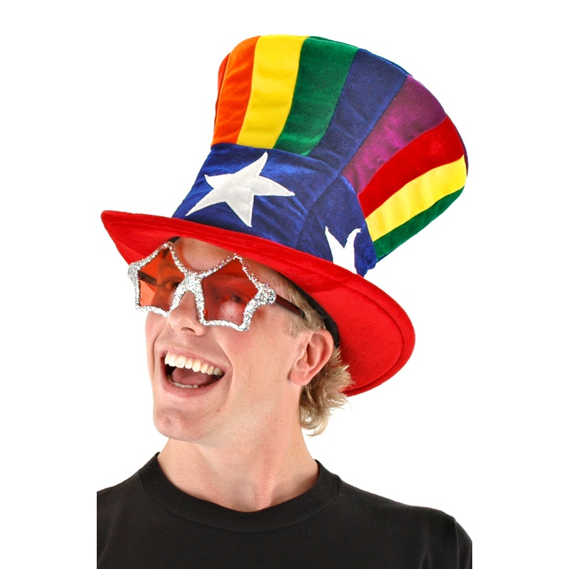 Rainbow Uncle Sam Hat Standard