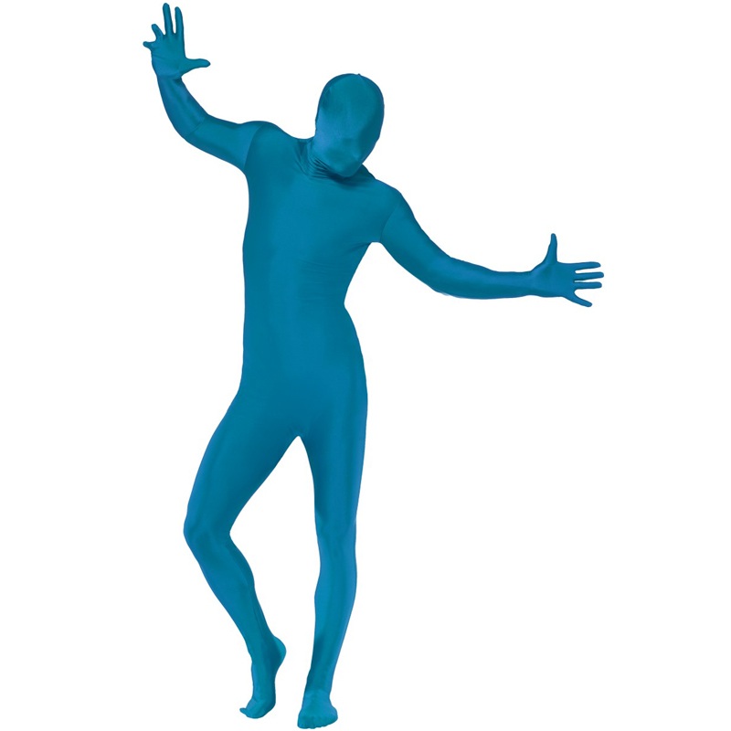 Second Skin Suit Adult Costume (Blue) Medium