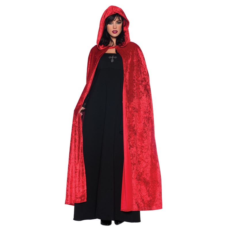 55-inch Hooded Cloak (Red) One Size Fits Most