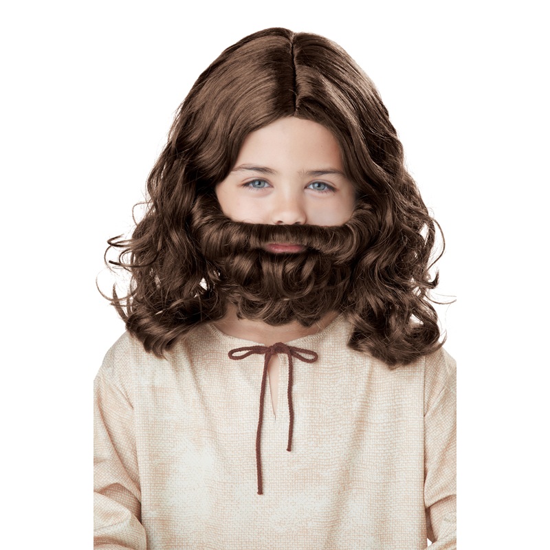 Child Jesus Wig and Beard Set (Brown) Standard