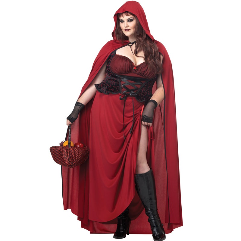 Dark Red Riding Hood Plus Size Costume 1XL