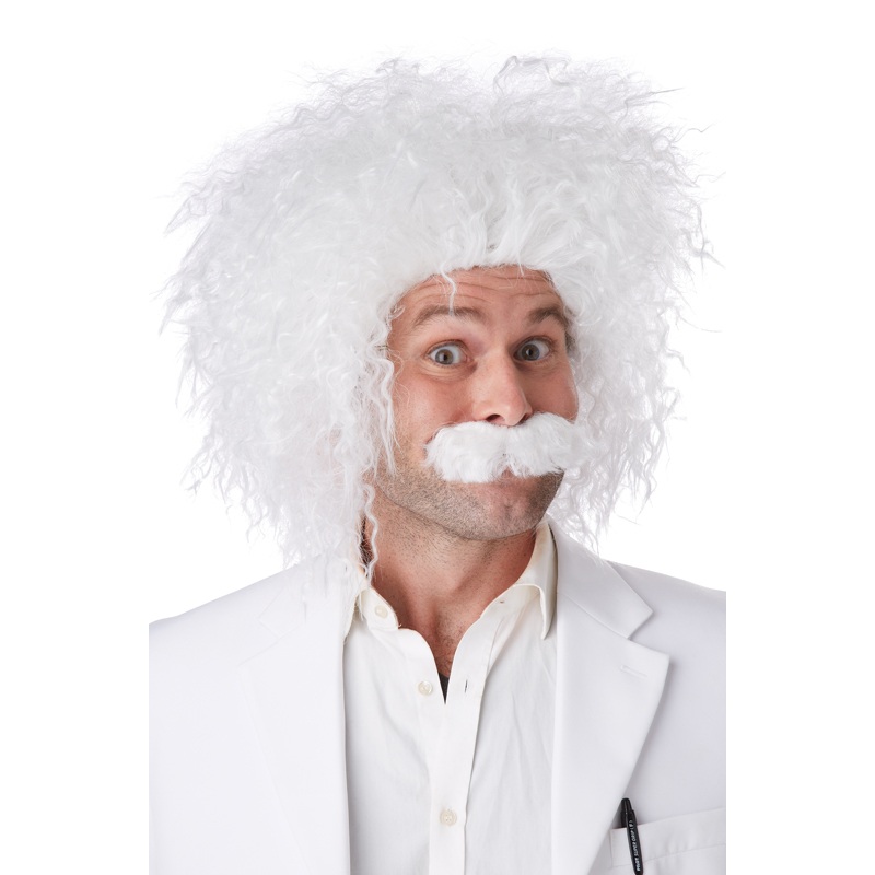 E=MC2 Costume Wig and Moustache Standard