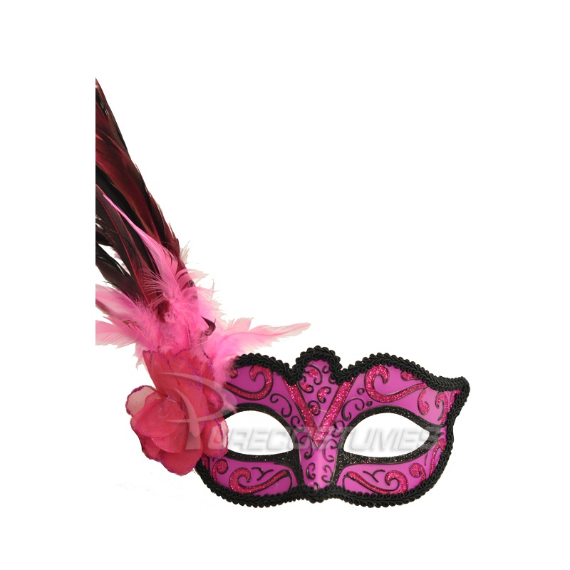 Madame Mardi Gras Mask (Hot Pink) Standard