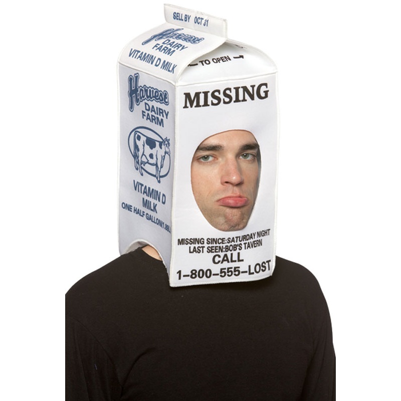 Milk Carton Hood Hat Accessory Standard