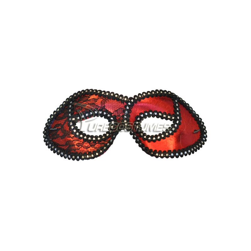 Mysterious Lace Masquerade Eye Mask (Red)
