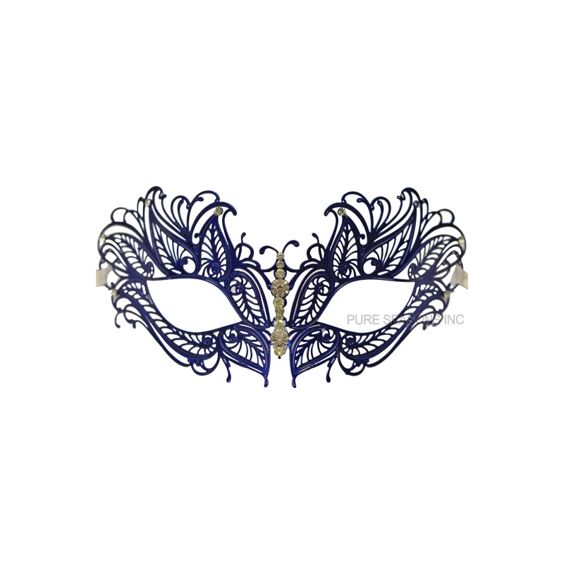 Mystique Winged Venetian Mask (Blue) Standard
