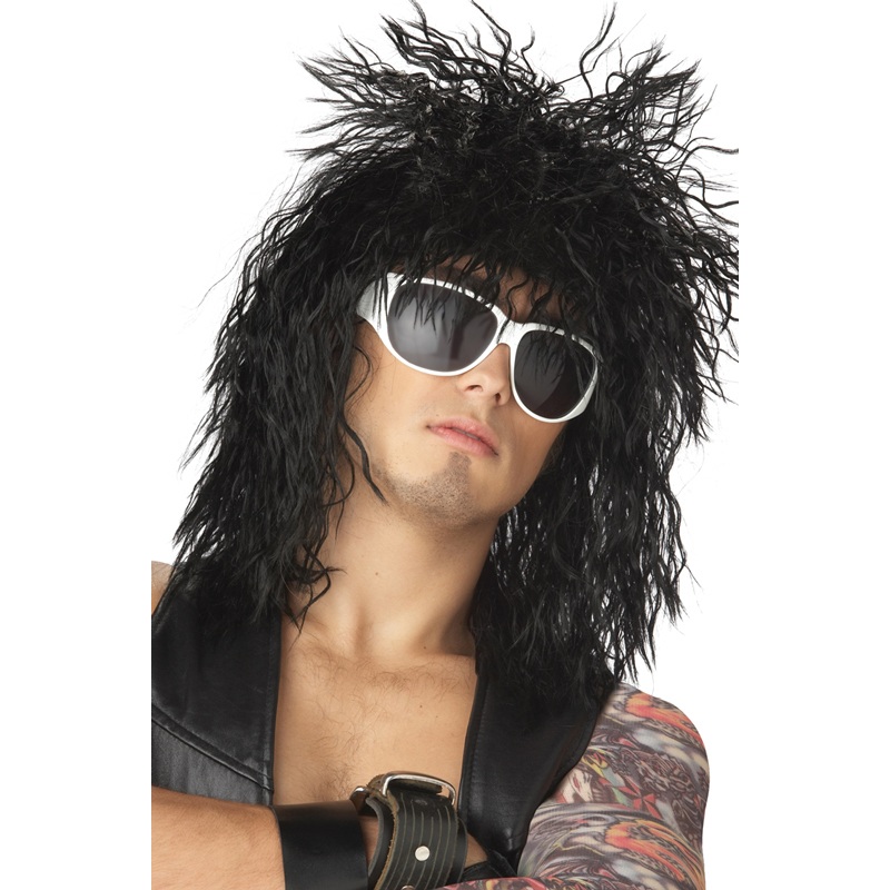 Rockin' Dude Costume Wig (Black) Standard