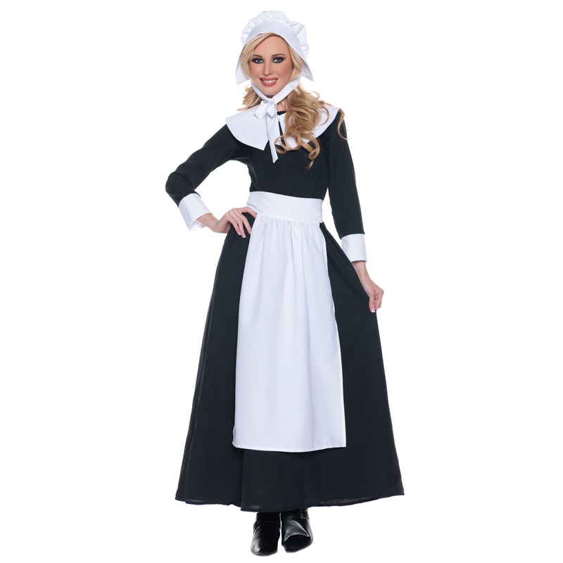 Basic Pilgrim Woman Adult Costume Small