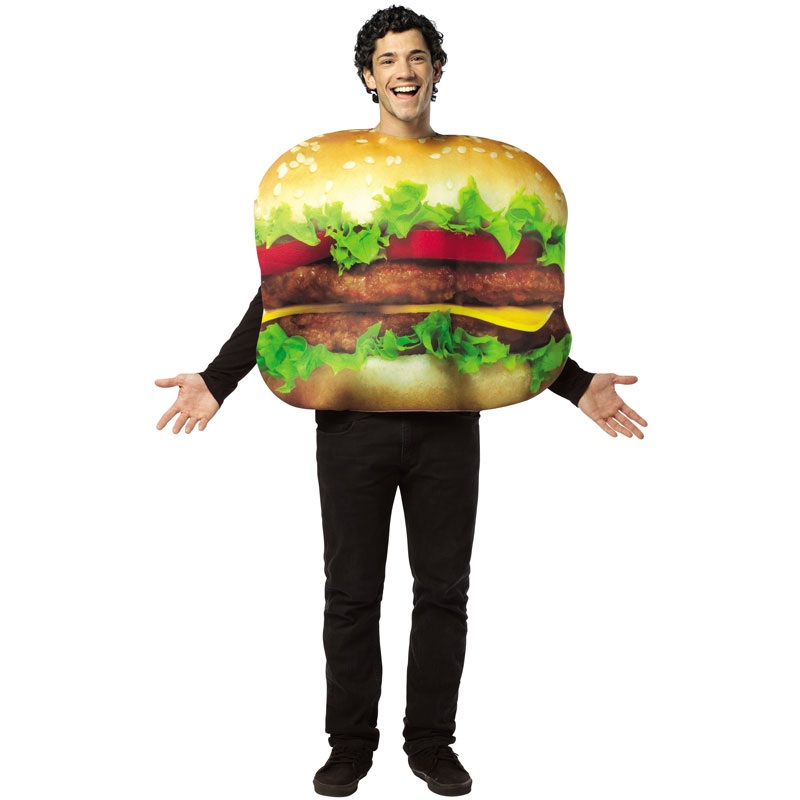 Get Real Cheeseburger Adult Costume One Size Fits Most