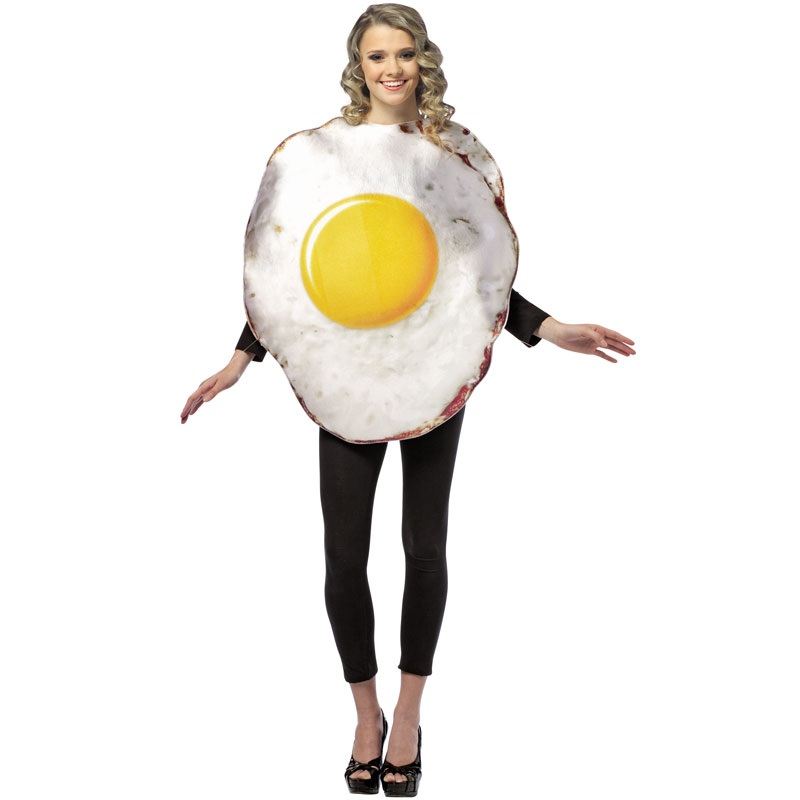 Get Real Fried Egg Adult Costume One Size Fits Most