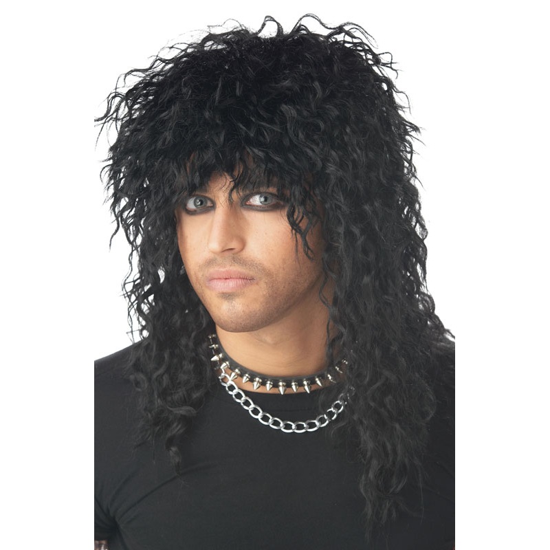Headbanger Costume Wig (Black) Standard