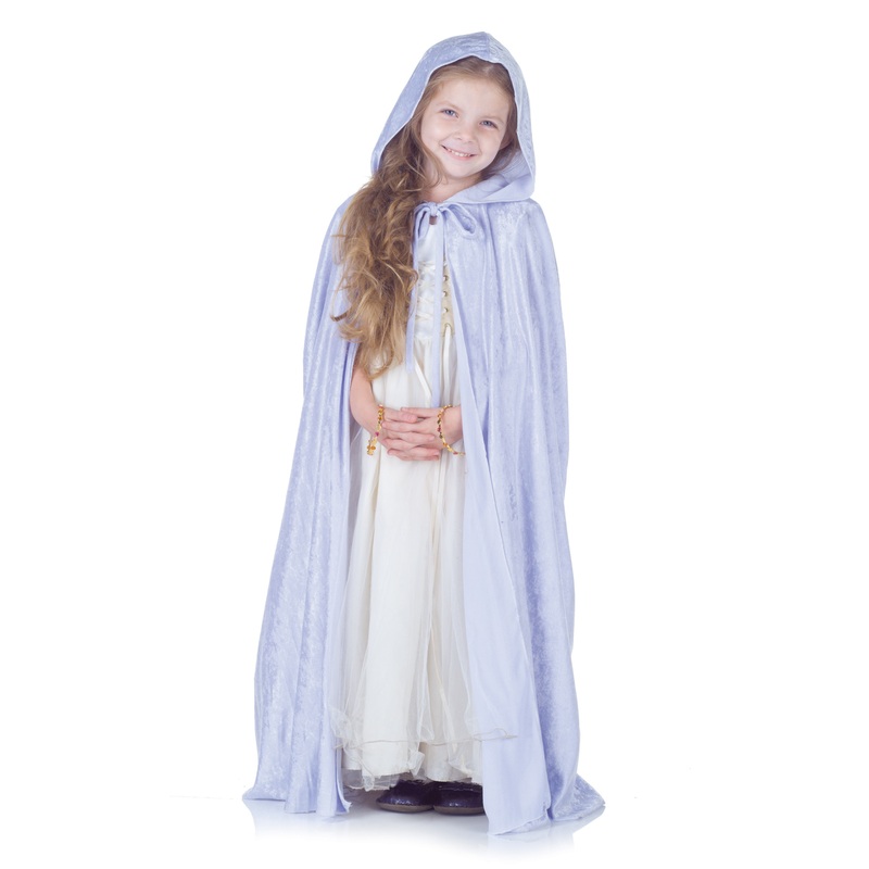 Light Blue Panne Costume Cape One Size Fits Most