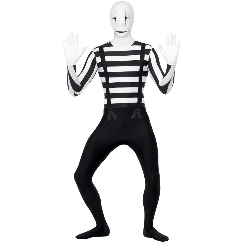 Mime Second Skin Adult Costume Medium