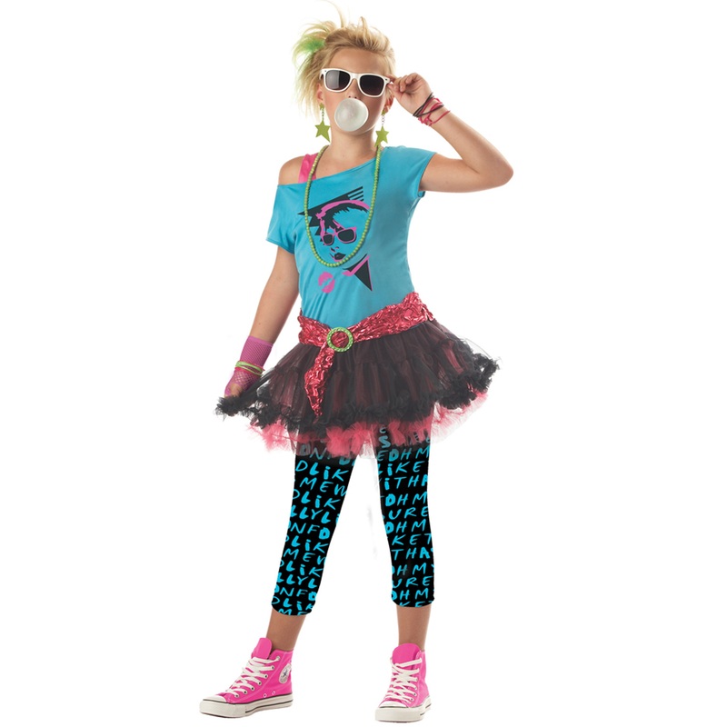 80's Valley Girl Child Costume Small