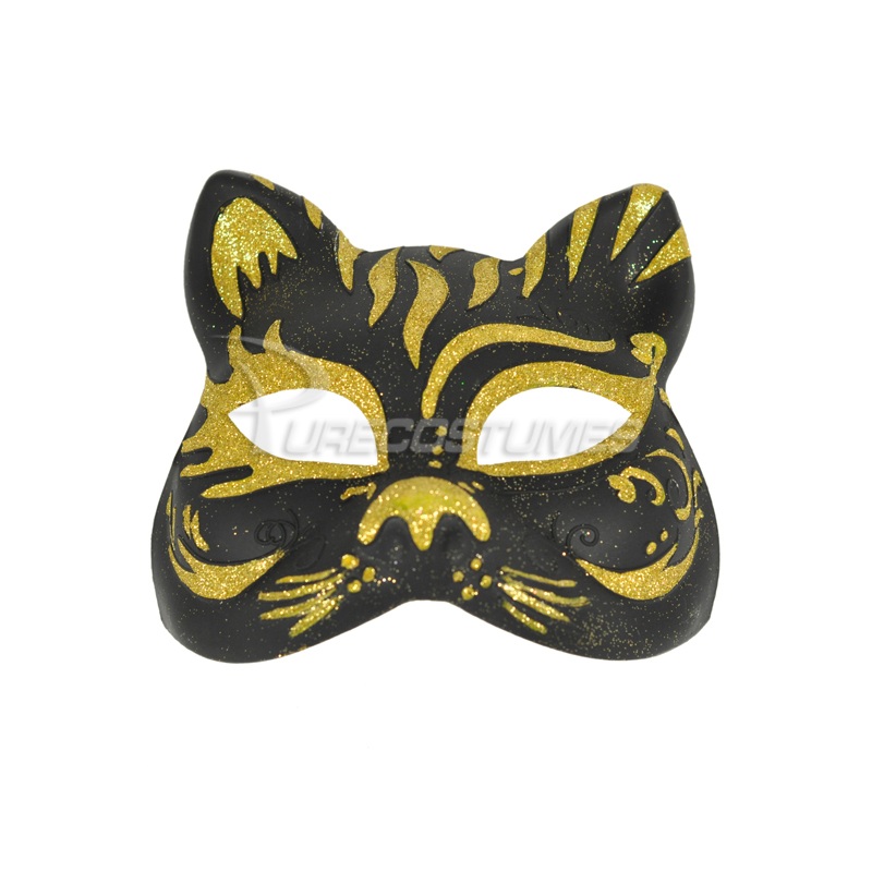Tiger Colombina Mask (Black/Gold) Standard