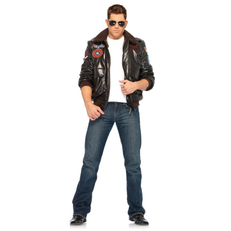Top Gun Men's Bomber Jacket Set Adult Costume Small