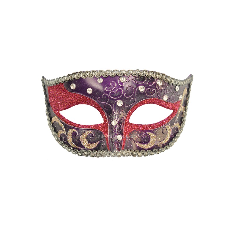 Venetian Opera Mask (Maroon)