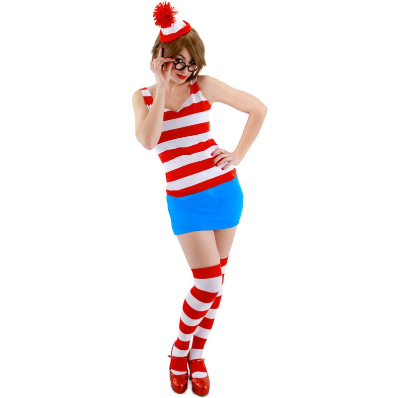 Where's Waldo Wenda Dress Adult Costume (L/XL) Large/X-Large