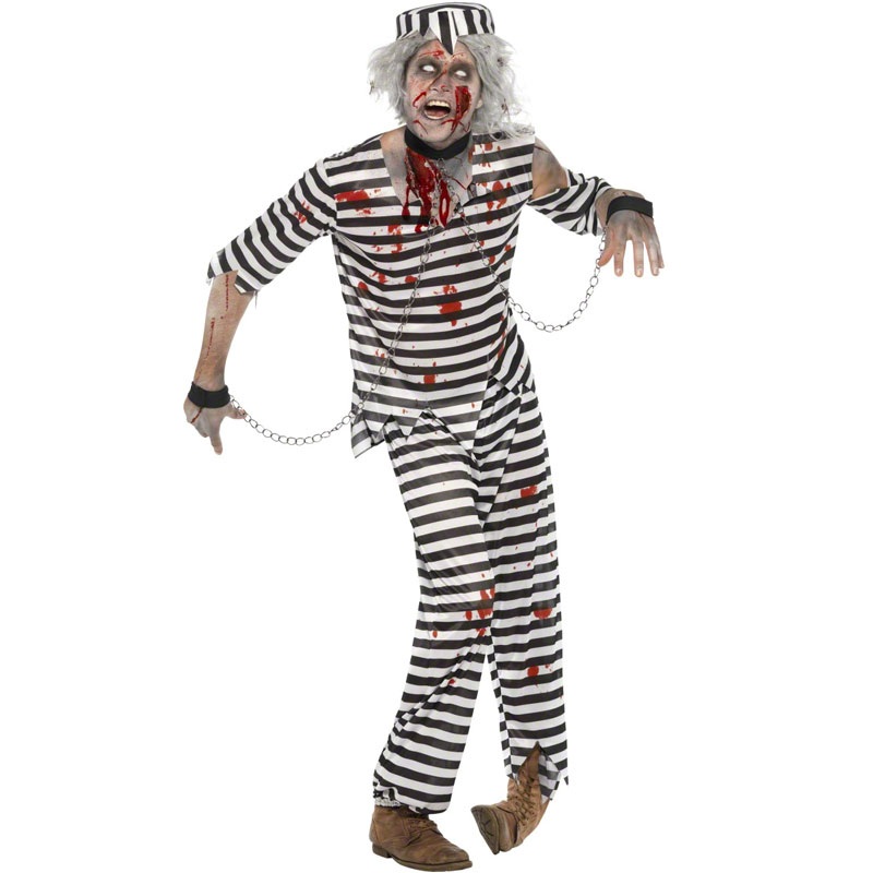 Zombie Convict Adult Costume Medium