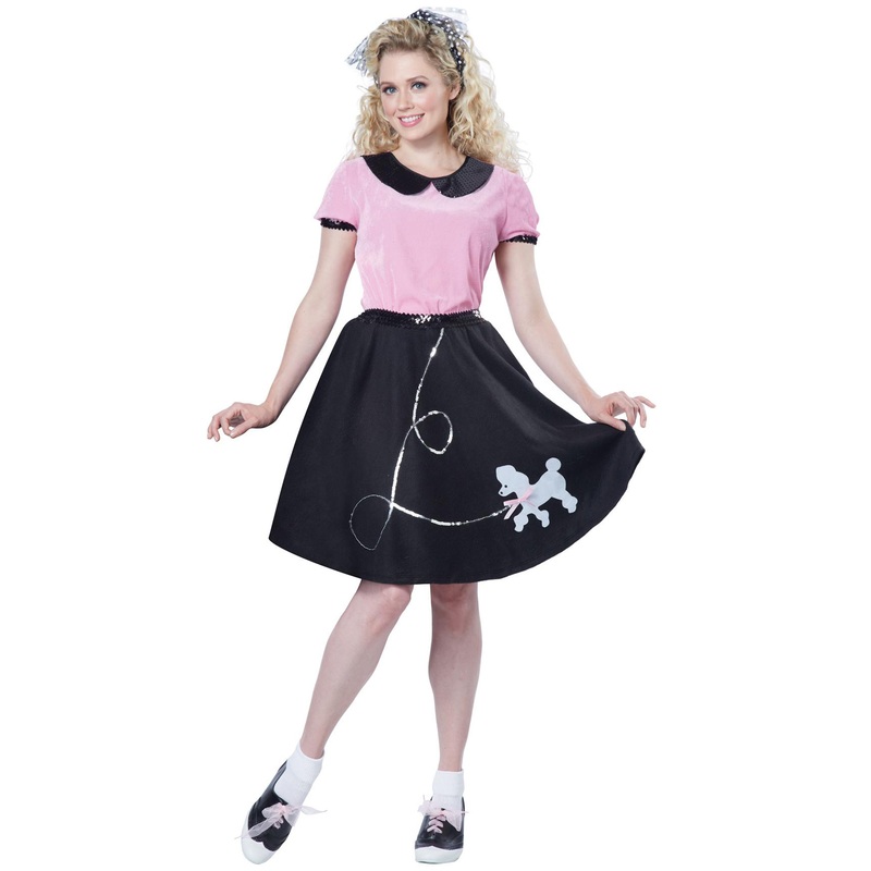 50s Poodle Skirt Adult Costume Small