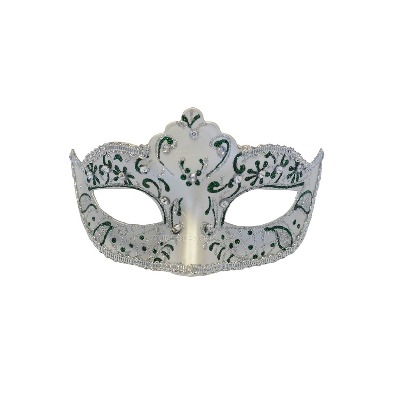 Bejeweled Venetian Mask (Green)
