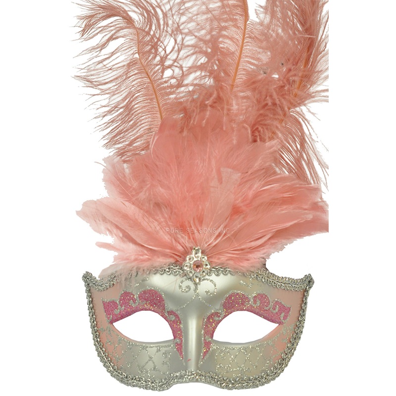 Colombina Festa Venetian Mask (Pink)