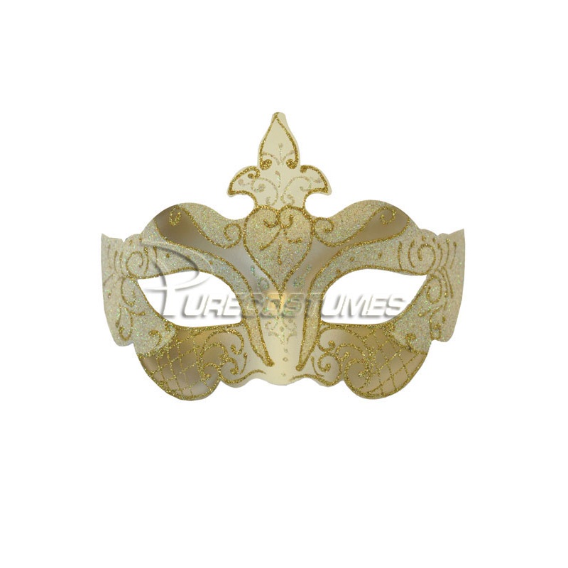 Colombina Fleur Venetian Mask (Gold)
