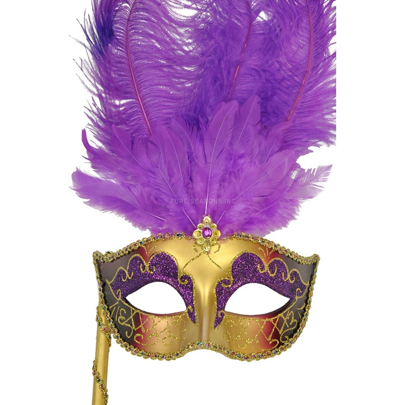 Colombina Vanity Fair Venetian Mask (Purple)