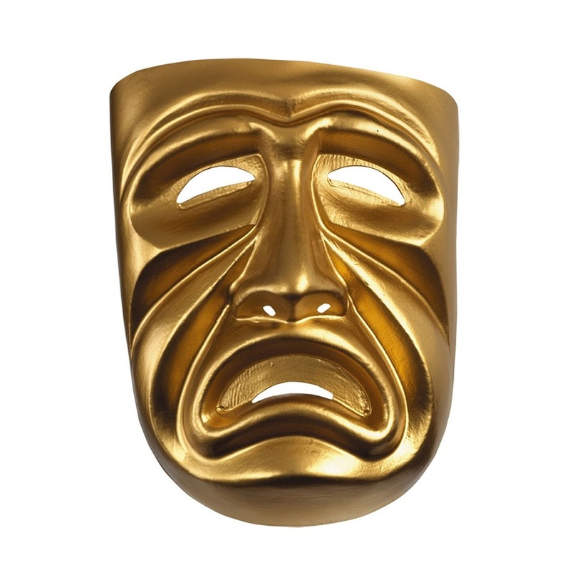 Gold Tragedy Mask