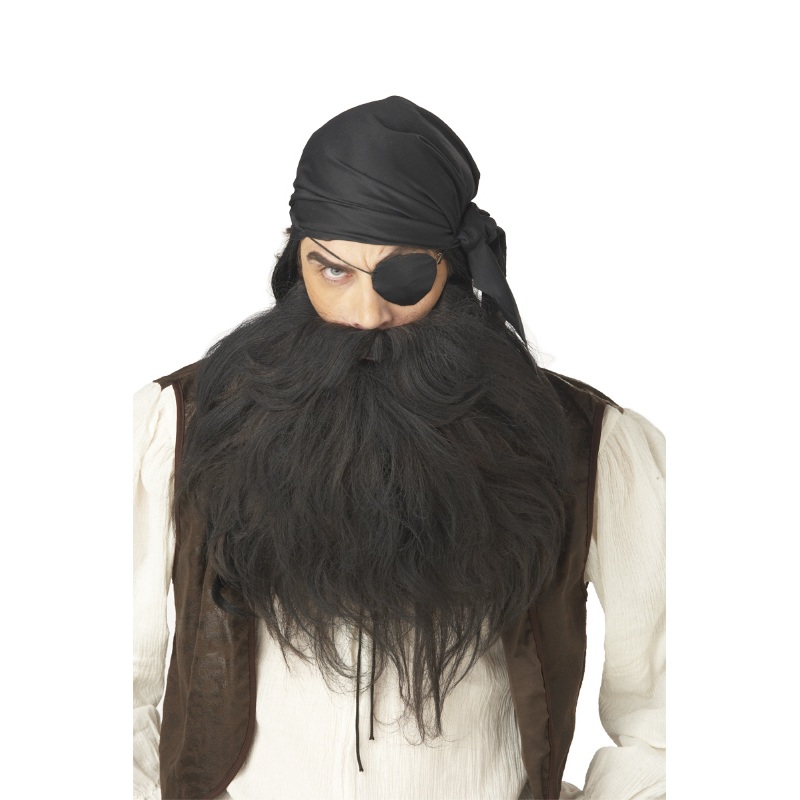 Pirate Beard & Moustache  - Black