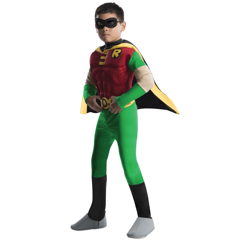 Teen Titans Deluxe Muscle Chest Robin Toddler/Child Costume 2T