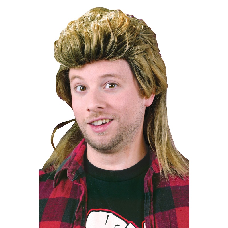 1980's Mullet Costume Wig Blonde
