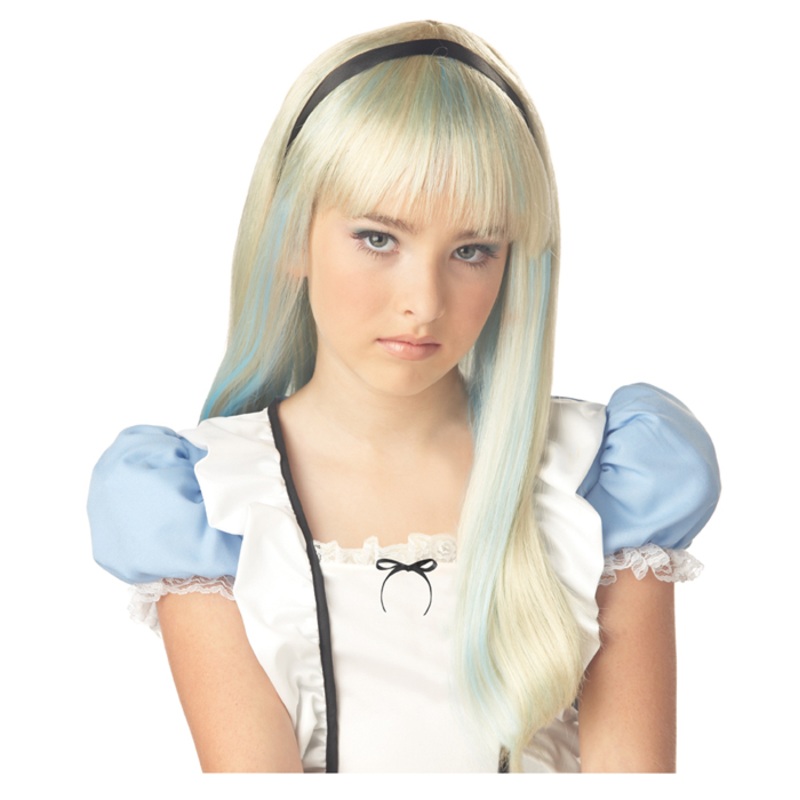 Alice Costume Wig - Blonde/Blue