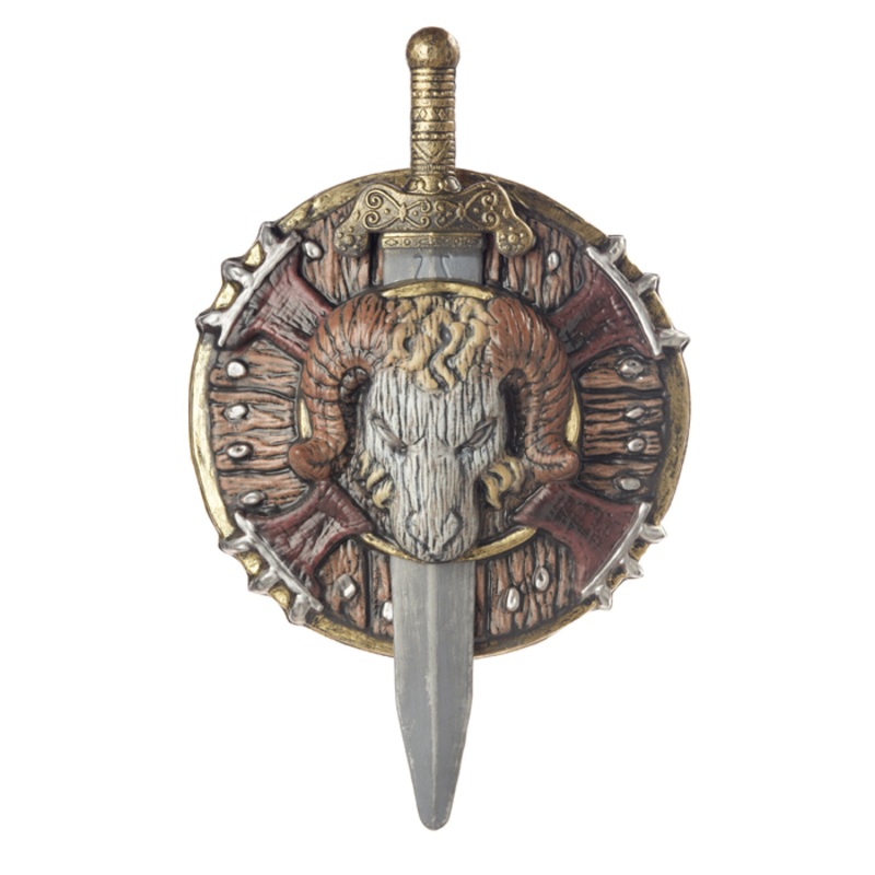 Barbarian Combat Shield and Sword