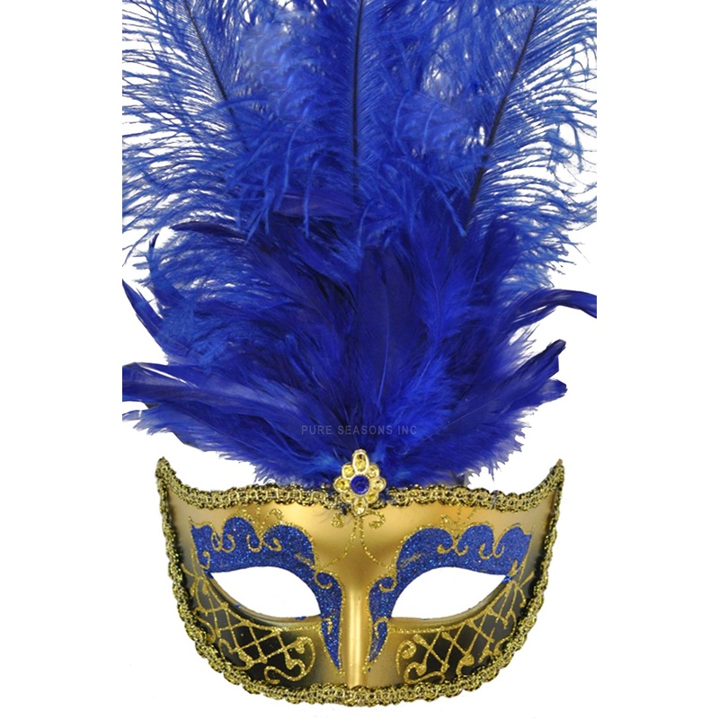 Colombina Festa Venetian Mask (Blue)