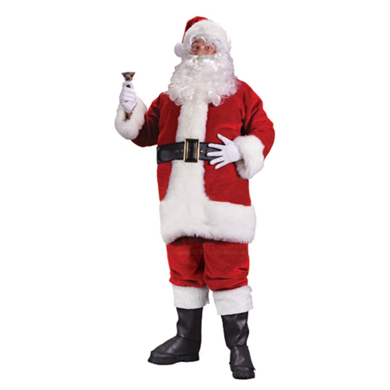 Regency Plush Red Santa Suit Adult Costume Standard (40-48)