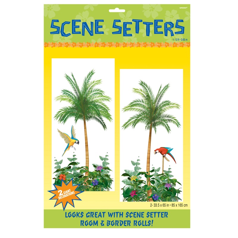 2 Palm Tree Scene Setters 85cm x 1.65m