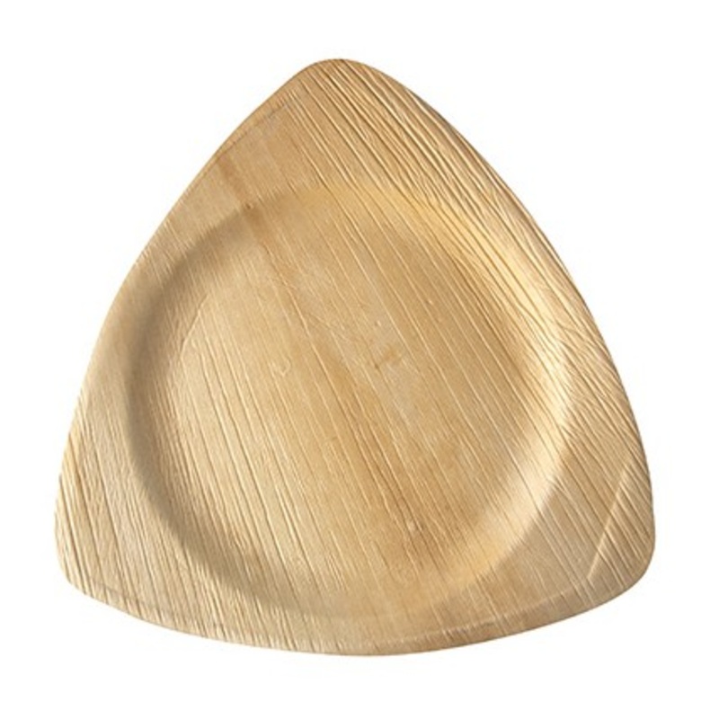 25 palm leaf plates Rossini triangular 25 x 25cm