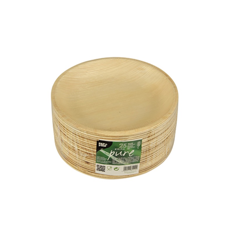 25 Vivaldi palm leaf plates around 18.5cm