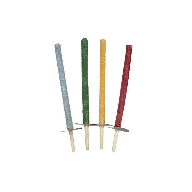 4 Enchanted Night oilcloth torches colored 50cm