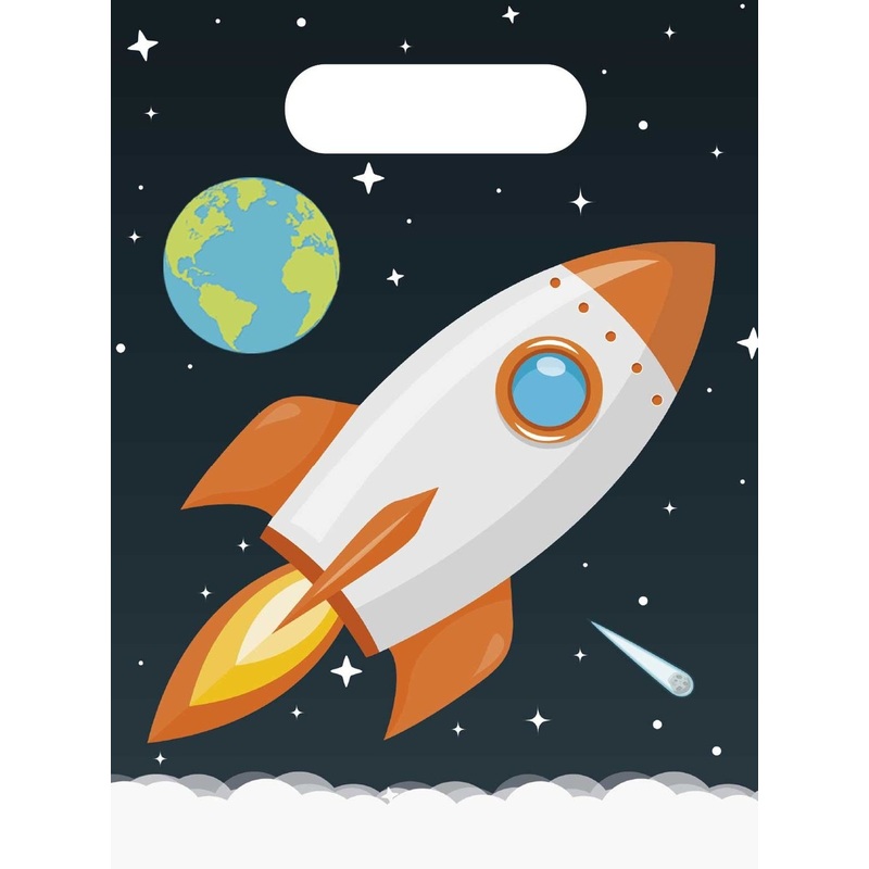 6 space gift bags moon travel