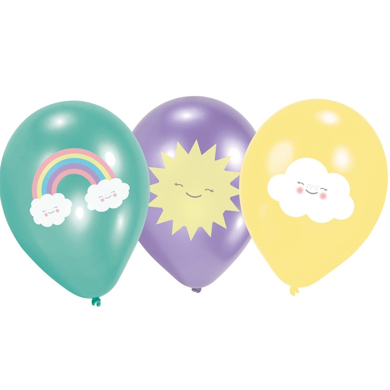 6 sweet cloud world balloons 27.5cm