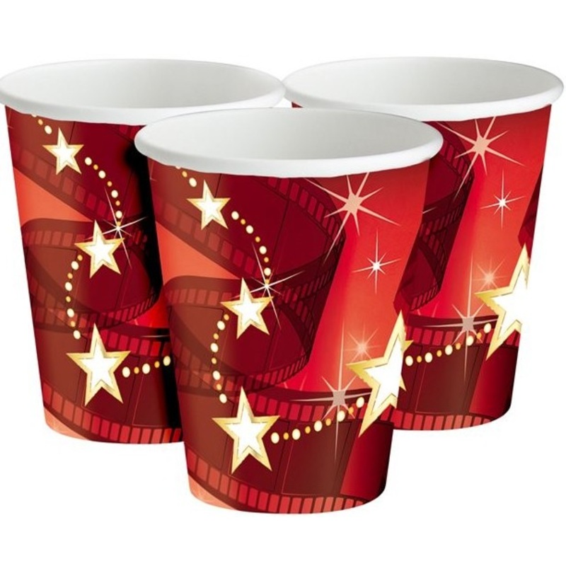 8 Hollywood Stars paper cups 256ml